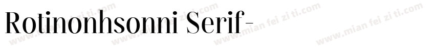 Rotinonhsonni Serif字体转换